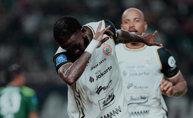 Selebrasi gol pemain Persija Jakarta, Allano Brendon De Souza Lima, ke gawang Persebaya Surabaya. [Instagram]